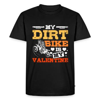Mon Dirt bike est ma Saint-Valentin - T-shirt Premium bio Homme - noir - Devant - Nico (187cm)