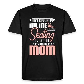 My favorite inline skater calls me mom - Men's Premium Organic T-Shirt - black - Front - Nico (187cm)