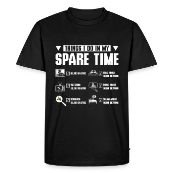Things I do in my spare time rollerblade - Men's Premium Organic T-Shirt - black - Front - Nico (187cm)