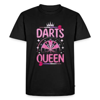 Darts queen - Men's Premium Organic T-Shirt - black - Front - Nico (187cm)