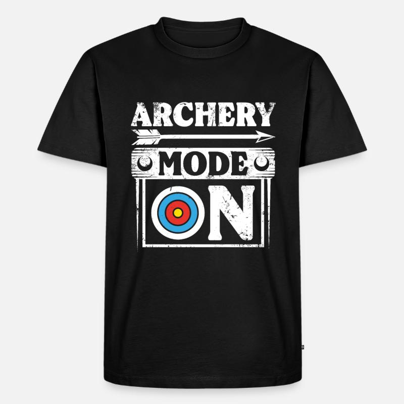 Archery mode on - Männer Premium Bio T-Shirt - Schwarz