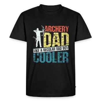 Father's Day Archery Cool Dad - Men's Premium Organic T-Shirt - black - Front - Nico (187cm)