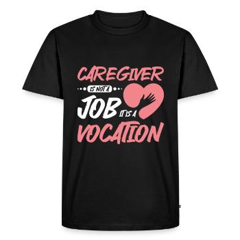 Nurse is not a profession, but a vocation - Men's Premium Organic T-Shirt - black - Front - Nico (187cm)