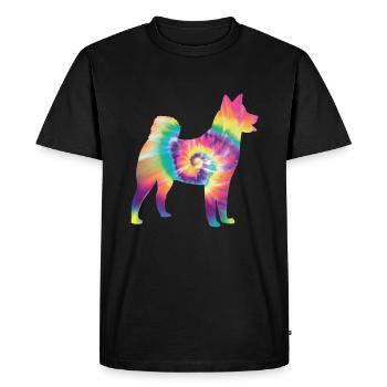 Tie Dye Dog - Men's Premium Organic T-Shirt - black - Front - Nico (187cm)