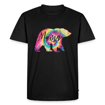 Tie Dye Mama Bear - Men's Premium Organic T-Shirt - black - Front - Nico (187cm)