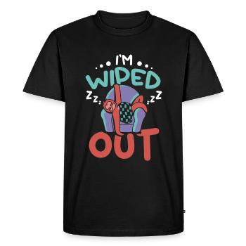 I'm wiped out Sleeping Sloth - Men's Premium Organic T-Shirt - black - Front - Nico (187cm)