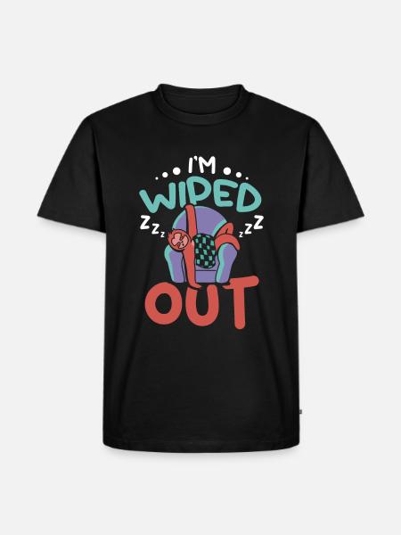 I'm wiped out Sleeping Sloth - Men's Premium Organic T-Shirt - black