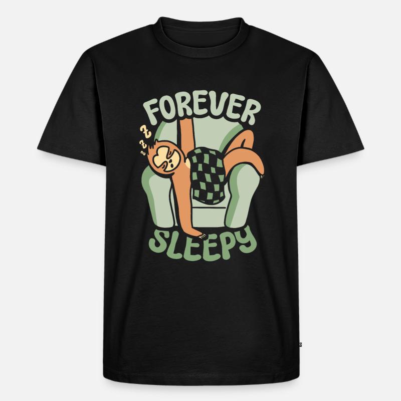 Immer ein verschlafenes Faultier - Männer Premium Bio T-Shirt - Schwarz