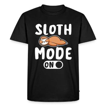 Sloth mode on - Men's Premium Organic T-Shirt - black - Front - Nico (187cm)