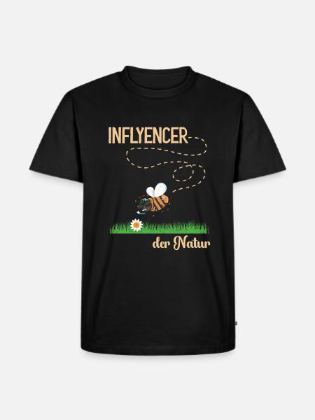 Bienen die Inflyencer - Männer Premium Bio T-Shirt - Schwarz