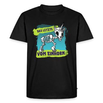 The last of the unicorn - Men's Premium Organic T-Shirt - black - Front - Nico (187cm)