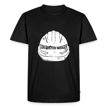 Chantier de construction, casque - T-shirt Premium bio Homme - noir - Devant - Nico (187cm)