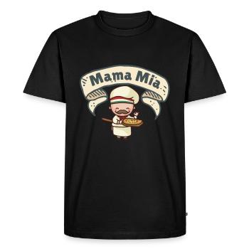 Mama Mia - T-shirt Premium bio Homme - noir - Devant - Nico (187cm)