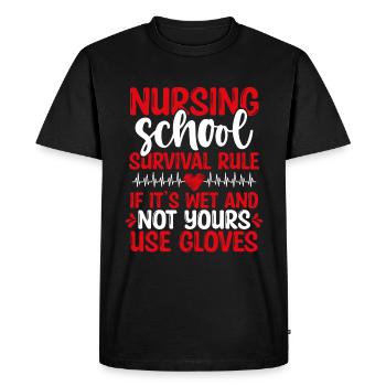 Nursing School Party Funny Nursing Student - Men's Premium Organic T-Shirt - black - Front - Nico (187cm)