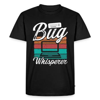 Testeur de code d’ingénierie QA de bogue d’assurance qualité - T-shirt Premium bio Homme - noir - Devant - Nico (187cm)
