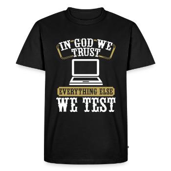 Tests du code d’ingénierie QA d’assurance qualité - T-shirt Premium bio Homme - noir - Devant - Nico (187cm)
