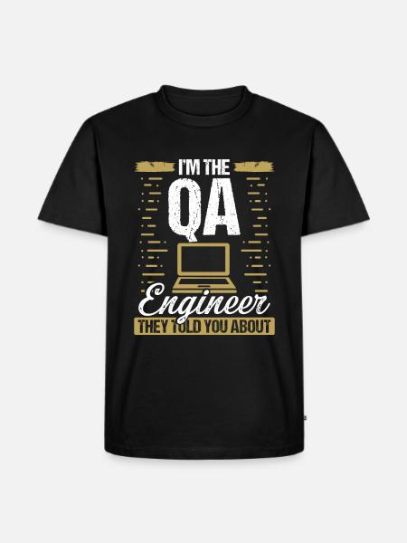 QA Engineering Code Quality Assurance Software - Men's Premium Organic T-Shirt - black