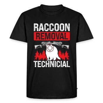 Enlèvement de raton laveur drôle de tueur de chasseur de raton laveur - T-shirt Premium bio Homme - noir - Devant - Nico (187cm)