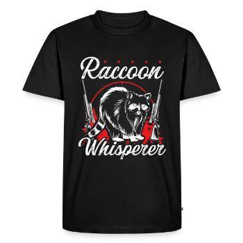 Raccoon Slayer Raccoon Racccoon Technicien en enlèvement - T-shirt Premium bio Homme - noir - Devant - Nico (187cm)
