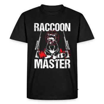 Raccoon Slayer Master Racccoon Technicien en enlèvement - T-shirt Premium bio Homme - noir - Devant - Nico (187cm)