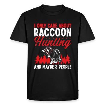 Le technicien en enlèvement de raton laveur se soucie de Raccoon - T-shirt Premium bio Homme - noir - Devant - Nico (187cm)