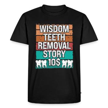 Wisdom Teeth Removal Story Wisdom Tooth - Men's Premium Organic T-Shirt - black - Front - Nico (187cm)