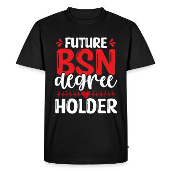 Future BSN Degree Holder BSN Nurse Nursing School - Men's Premium Organic T-Shirt - black - Front - Nico (187cm)
