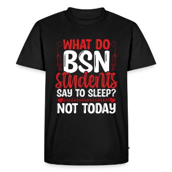 BSN Student Nursing School BSN Nurse Graduation - Men's Premium Organic T-Shirt - black - Front - Nico (187cm)
