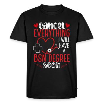 BSN Nurse Science of Nursing School Graduate - Men's Premium Organic T-Shirt - black - Front - Nico (187cm)