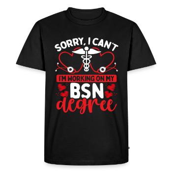 BSN Nurse Nursing School Graduation BSN Student - Men's Premium Organic T-Shirt - black - Front - Nico (187cm)