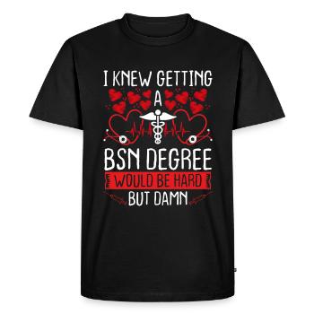 BSN Nursing Graduation Nursing Student Graduate - Men's Premium Organic T-Shirt - black - Front - Nico (187cm)
