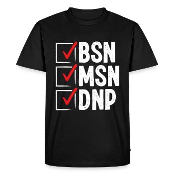 DNP Doctor MSN BSN DNP Nurse DNP Degree - Men's Premium Organic T-Shirt - black - Front - Nico (187cm)