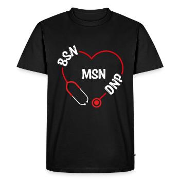 BSN MSN DNP DNP Médecin Appréciation Infirmière - T-shirt Premium bio Homme - noir - Devant - Nico (187cm)