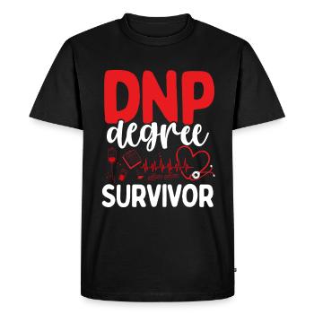 DNP Degree Survivor Funny DNP Doctor Nurse - Men's Premium Organic T-Shirt - black - Front - Nico (187cm)
