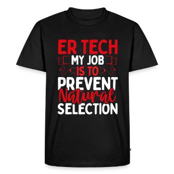 Infirmière de salle d’urgence Technicienne ER Infirmière ER - T-shirt Premium bio Homme - noir - Devant - Nico (187cm)
