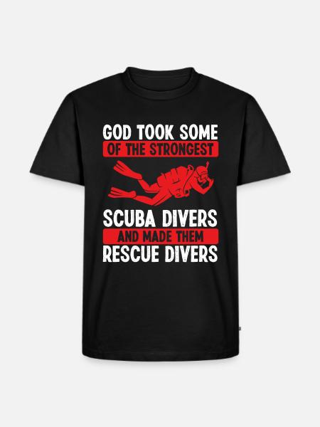 Scuba Rescue Diving Gode made them Rescue Diver - Herre Premium økologisk T-shirt - sort