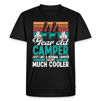 44 Year Old Camper Scouting Camping 44 Birthday - Men's Premium Organic T-Shirt - black - Front - Nico (187cm)