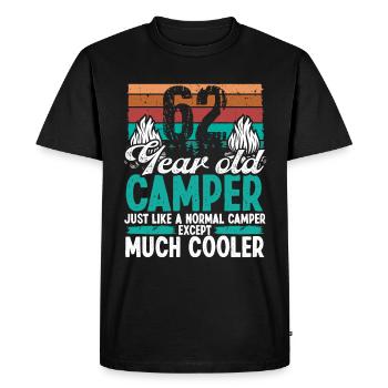 62 Year Old Camper Scouting Camping 62 Birthday - Men's Premium Organic T-Shirt - black - Front - Nico (187cm)