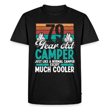 79 Year Old Camper Scouting Camping 79 Birthday - Men's Premium Organic T-Shirt - black - Front - Nico (187cm)
