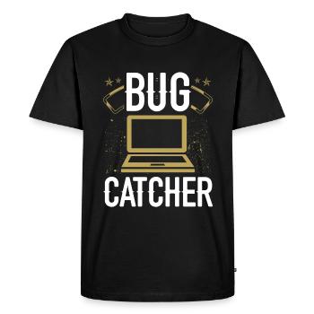 Assurance qualité Bug Catcher Testing QA Engineer - T-shirt Premium bio Homme - noir - Devant - Nico (187cm)