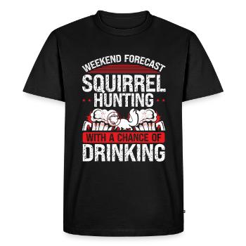 Équipe de chasse aux écureuils Technicien en enlèvement d’écureuils - T-shirt Premium bio Homme - noir - Devant - Nico (187cm)