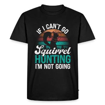 Funny Squirrel Removal Vintage Squirrel Hunter - Men's Premium Organic T-Shirt - black - Front - Nico (187cm)