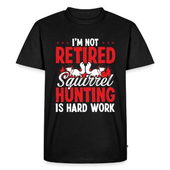 Squirrel Slayer Drôle Technicien d’enlèvement d’écureuil - T-shirt Premium bio Homme - noir - Devant - Nico (187cm)