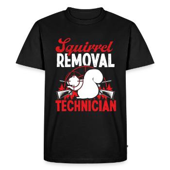 Squirrel Removal Hunting Gear Squirrel Hunter - Men's Premium Organic T-Shirt - black - Front - Nico (187cm)