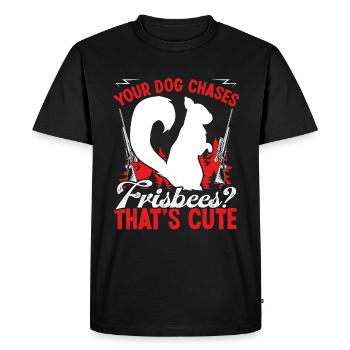 Hunting Dog Funny Squirrel Removal Hunter - Men's Premium Organic T-Shirt - black - Front - Nico (187cm)