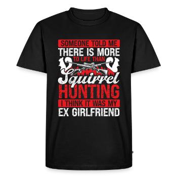 Squirrel Hunter Ex Girlfriend Technicien de déménagement - T-shirt Premium bio Homme - noir - Devant - Nico (187cm)