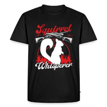 Squirrel Removal Funny Squirrel Whisperer - Men's Premium Organic T-Shirt - black - Front - Nico (187cm)