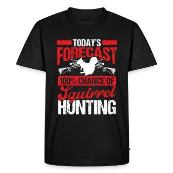 Squirrel Removal Todays Forecast Squirrel Hunter - Men's Premium Organic T-Shirt - black - Front - Nico (187cm)