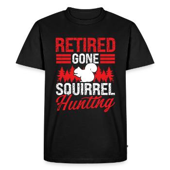 Squirrel Removal Retirement Squirrel Hunter - Men's Premium Organic T-Shirt - black - Front - Nico (187cm)