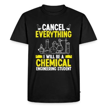 Étudiant ingénieur à l’école de génie chimique - T-shirt Premium bio Homme - noir - Devant - Nico (187cm)